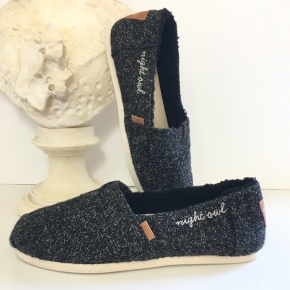 black multicolor night owl felt women's classics